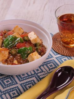 カラフル夏野菜のカレー麻婆丼-レシピのメイン写真