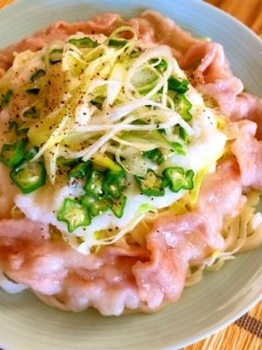 とぅるしゃぶ山かけ冷やしうどん♬-レシピのメイン写真
