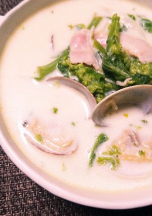 菜の花のクラムチャウダー-レシピのメイン写真