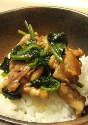 スタミナたっぷり☆豚ほうれん草丼-レシピのメイン写真