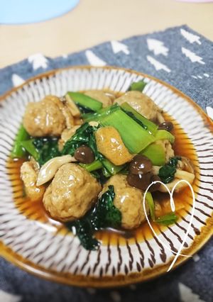 ☆10分で！鶏団子と小松菜のしょうゆ餡☆-レシピのメイン写真