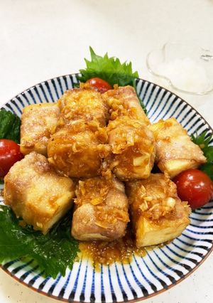 厚揚げ肉巻き油淋鶏ソースかけ-レシピのメイン写真