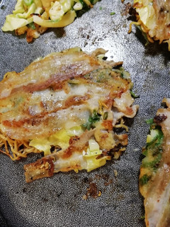 春キャベツとニラで、パリパリ広島焼き風-レシピのメイン写真