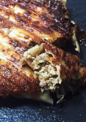 タレ無し！ホットサンドメーカーで特大餃子-レシピのメイン写真