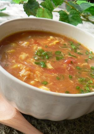 ほんのりカレー味のコーントマトスープ-レシピのメイン写真