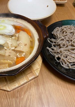 野菜たっぷり♩土鍋で熱々けんちん蕎麦-レシピのメイン写真