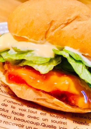 マックの♡テリヤキサラダチキンバーガー♡-レシピのメイン写真