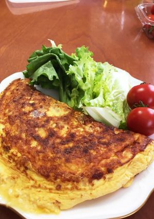 ボリューム◎!納豆チーズ豆腐inオムレツ-レシピのメイン写真