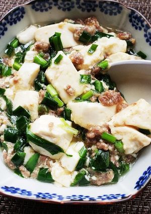 免疫！味噌だけで作るニラたっぷり麻婆豆腐-レシピのメイン写真