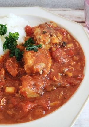 レンジde5分！サバ缶のトマトカレー-レシピのメイン写真