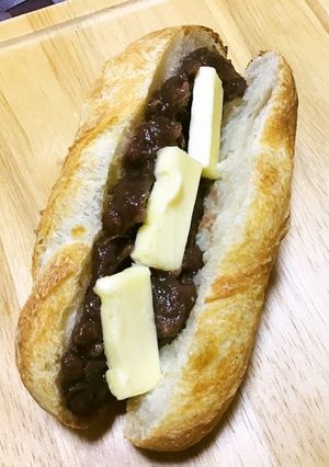 餡バター食べたくて♡ミニフランス焼いた-レシピのメイン写真
