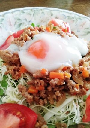 野菜たっぷりタコライス　温玉乗せ-レシピのメイン写真