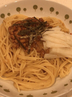ごま醤油ガーリックで、長芋と納豆のパスタ-レシピのメイン写真