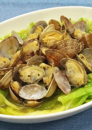 レンジで簡単！あさりと春キャベツの酒蒸し-レシピのメイン写真