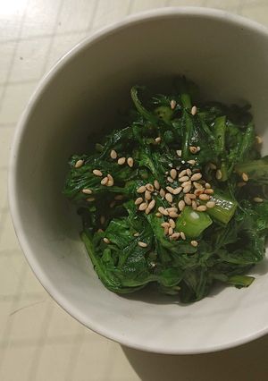 少ない材料で春菊のホットサラダ-レシピのメイン写真