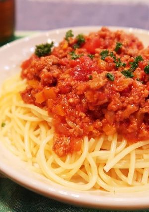 大盛りで食べたい♪ミートソーススパゲティ-レシピのメイン写真