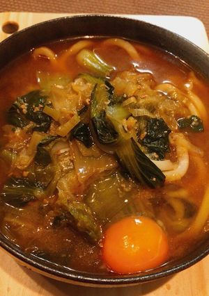 野菜たっぷり中華風味噌煮込みうどん♡-レシピのメイン写真