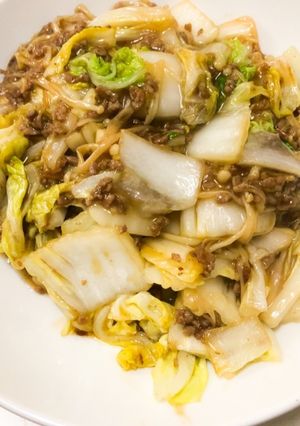 ご飯がすすむ!白菜と挽肉のガッツリ餡掛け-レシピのメイン写真