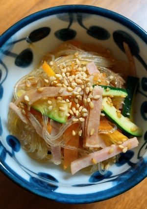 １つの鍋で春雨サラダ(QC無水鍋使用)-レシピのメイン写真