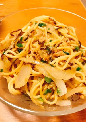 簡単満足☆ツナと塩昆布の和風パスタ♩-レシピのメイン写真