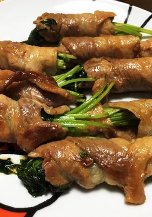 豆苗の豚肉巻き-レシピのメイン写真