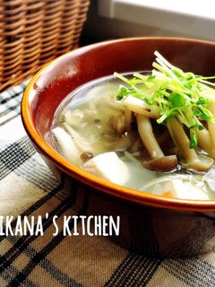 腸活☆ごぼうとしめじともやしのスープ♪♪-レシピのメイン写真