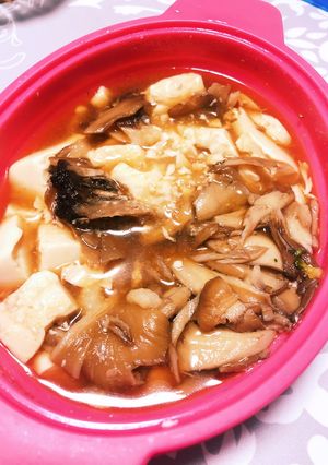 超簡単豆腐舞茸☆レンジ☆糖質制限diet-レシピのメイン写真