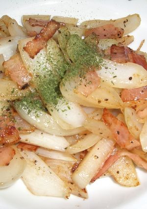 大粒にんにくと玉ねぎのバター炒め♪-レシピのメイン写真