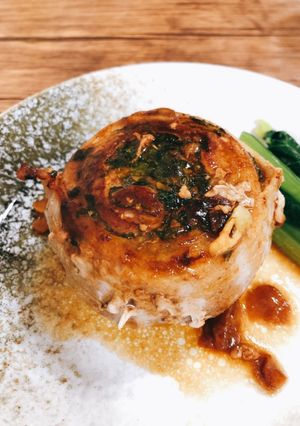 断面萌え！豚バラ大葉の丸太ステーキ-レシピのメイン写真