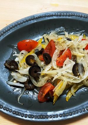 おうち時間★生野菜とオリーブのマリネ-レシピのメイン写真