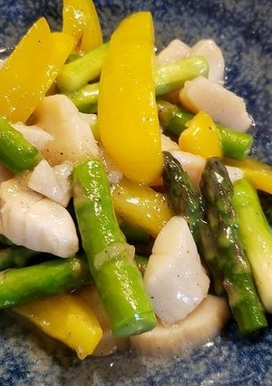 アスパラとホタテの中華炒め-レシピのメイン写真