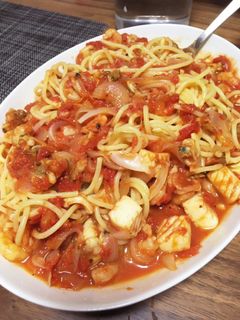 シーフードミックストマトパスタ-レシピのメイン写真