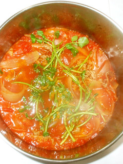 クレソン牛肉のトマトスープ♪簡単トマト缶-レシピのメイン写真