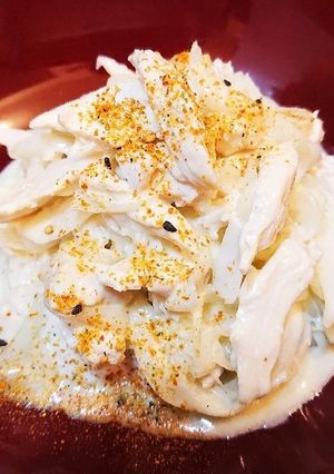 新玉ねぎと鶏ささみの昆布だしマヨ和え-レシピのメイン写真