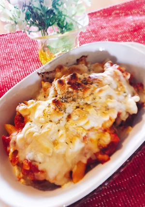 チキンとペンネのトマトソースグラタン♪-レシピのメイン写真