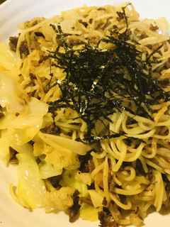 ミンチ肉のそぼろ焼きそば●塩だし風味-レシピのメイン写真