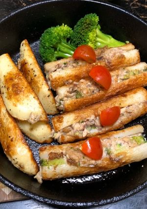 スキレットでサバ缶ちくわ-レシピのメイン写真