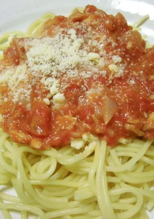 ツナ缶トマト缶のパスタソース-レシピのメイン写真