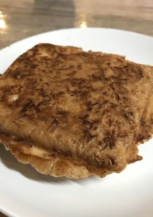 ホットサンドメーカでチキンラーメンピカタ-レシピのメイン写真