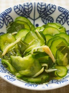 きゅうり・大葉・生姜の酢の物♪-レシピのメイン写真