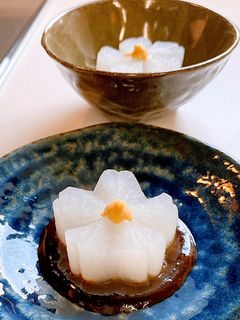簡単!レンチンと型抜きで桜のふろふき大根-レシピのメイン写真