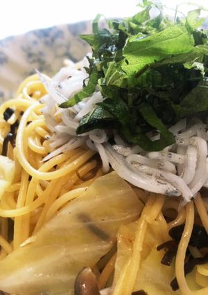 塩昆布で和風ペペロンチーノ-レシピのメイン写真