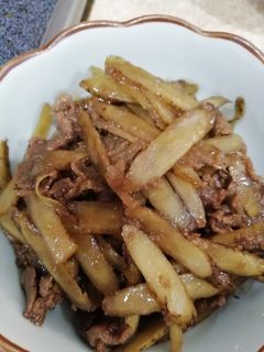 【ぱぱっと副菜】ゴボウと牛肉のしぐれ煮-レシピのメイン写真