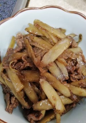 【ぱぱっと副菜】ゴボウと牛肉のしぐれ煮-レシピのメイン写真