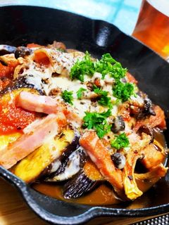 簡単美味♪茄子トマトのベーコンチーズ焼き-レシピのメイン写真