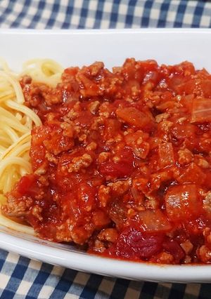 挽き肉ゴロゴロ☆簡単ミートソースパスタ-レシピのメイン写真