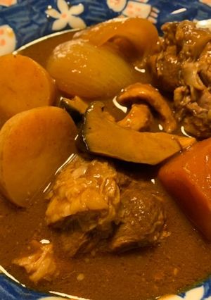 豚スネ肉と豚トロのデミ煮-レシピのメイン写真