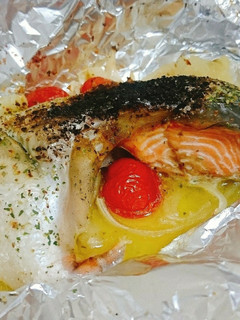 鮭カマのホイル焼き-レシピのメイン写真