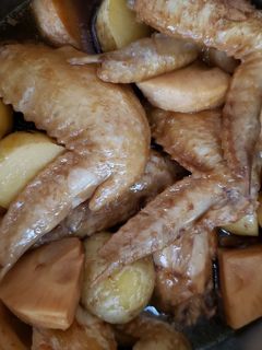 超簡単!鶏手羽と新じゃがと筍の照り煮-レシピのメイン写真