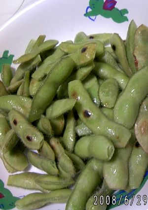 簡単おつまみ③焼き枝豆-レシピのメイン写真